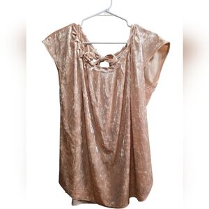 LC Lauren Conrad Pink Velvet Blouse